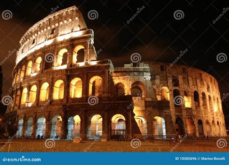 Coliseum by night stock photo. Image of rome, history - 10585696