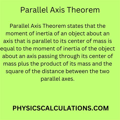 What is Parallel Axis Theorem?