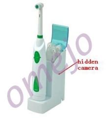 BATHROOM SPY CAMERA,MOTION DETECTION SPY TOOTHBRUSH CHARGING SET HIDDEN ...