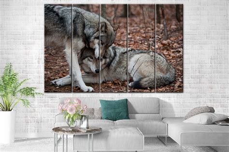 Large Wall Art Wolf Photo Wolf Canvas Wolf Family Wild Animal | Etsy