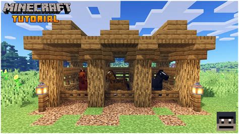 Minecraft | Small Horse Stables Tutorial - YouTube