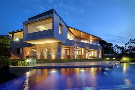 Modern House With Pool Wallpaper | 4500x3000 | ID:50277 | Modern house design, Wallpaper house ...