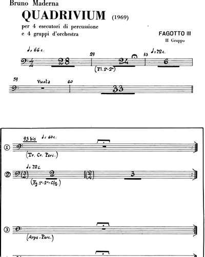 Quadrivium [Group 2] Bassoon 3 Sheet Music by Bruno Maderna | nkoda | Free 7 days trial