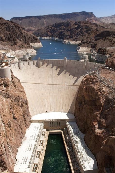 Aerial view of Hoover Dam stock image. Image of built - 25266949