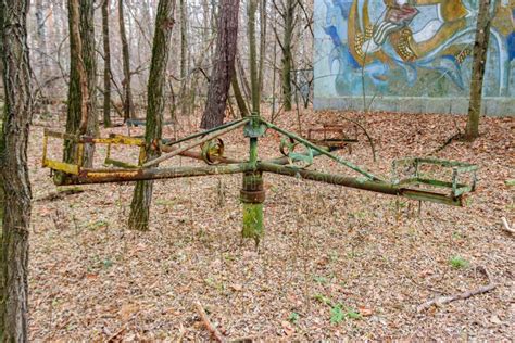 Abandoned Children S Playground in Ghost Town Pripyat in Chernobyl Exclusion Zone, Ukraine Stock ...