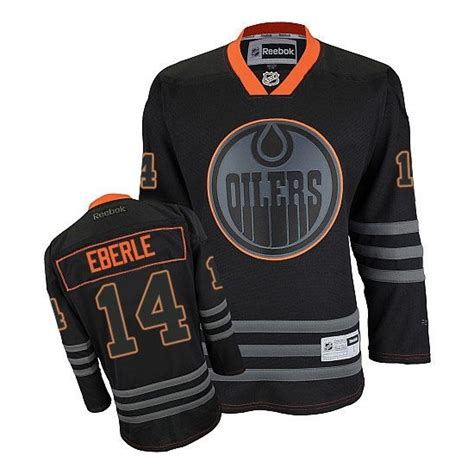 Jordan Eberle Black Ice Authentic Jersey | Oilers Jerseys