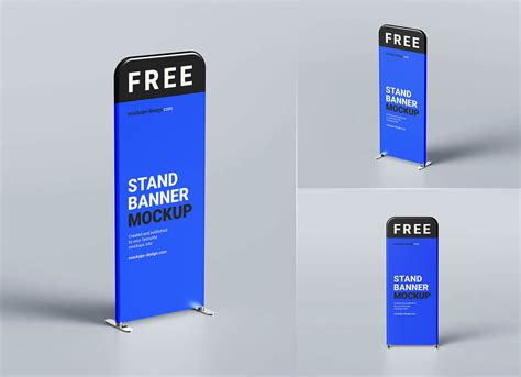 Free Vertical Display Banner Stand Mockup PSD Set - Good Mockups