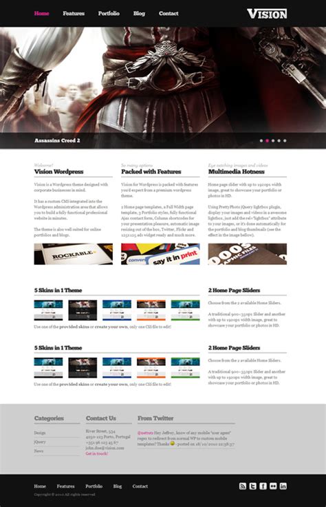 Free Download Premium Wordpress Themes: Vision Wordpress Theme by Themeforest