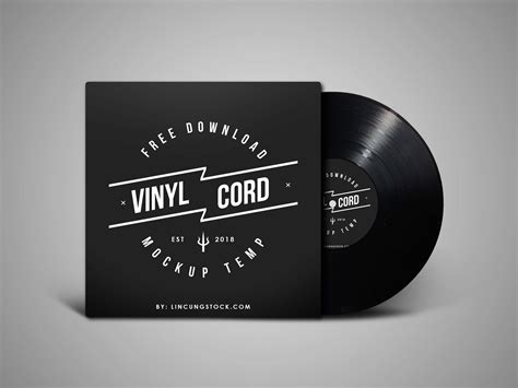 Free Simple Vinyl Record Mockup (PSD)