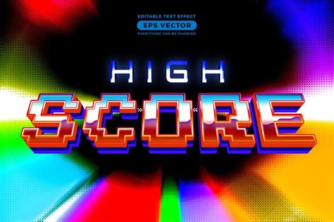 High score editable text style effect in retro (2478090)