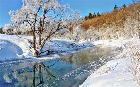 Winter River Wallpapers - Wallpaper Cave