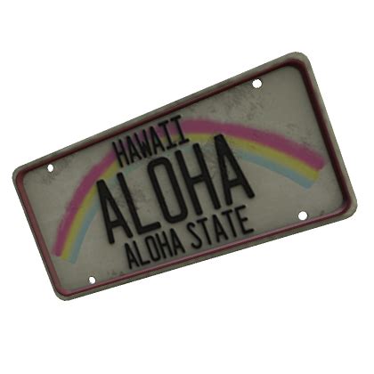 Vintage Hawaii License Plate's Code & Price - RblxTrade
