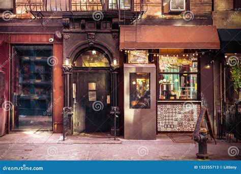 Storefronts from Old New York City Building Exterior Stock Image - Image of escape, building ...