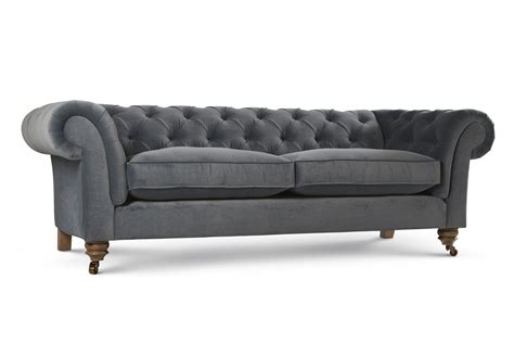 Grey Chesterfield sofa by Delcor. Classic and elegant, made by hand in the UK. | Sofa furniture ...