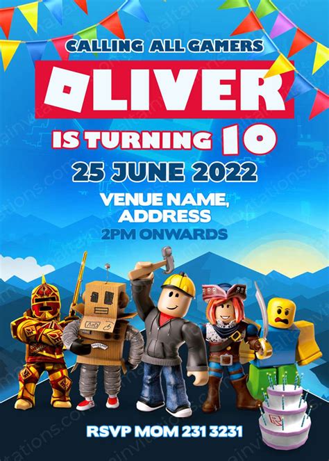 ROBLOX Birthday Invitation