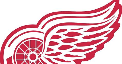 Black and White Detroit Red Wings Logo - LogoDix