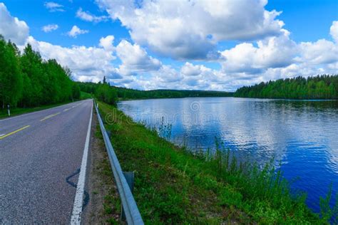 Kemijoki River, in Lapland stock image. Image of blue - 116478287