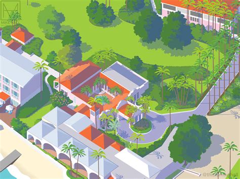 Visitor map for a hotel resort in Barbados on Behance