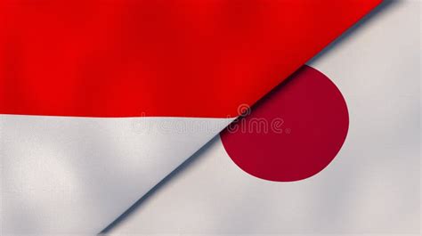 Indonesia And Japan. The Indonesian And Japanese Flags. Official Colors ...