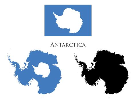 antarctica Flag and map illustration vector 21222968 Vector Art at Vecteezy