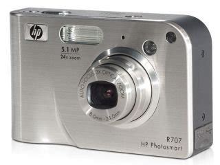 HP PhotoSmart R707 - Digital camera - compact - 5.1 Mpix - optical zoom: 3 x - supported memory ...