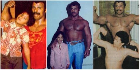 Rare and Adorable Childhood Photos of Dwayne The Rock Johnson Posing With His Dad Rocky Johnson ...