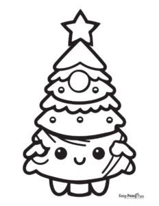 Printable Christmas Tree Coloring Pages - Easy Peasy and Fun