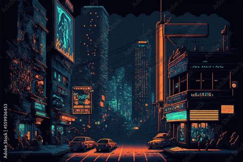 Pixel Art Cityscape