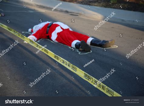 Crime Scene Santa Claus Lays Dead Stock Photo 1277395057 | Shutterstock