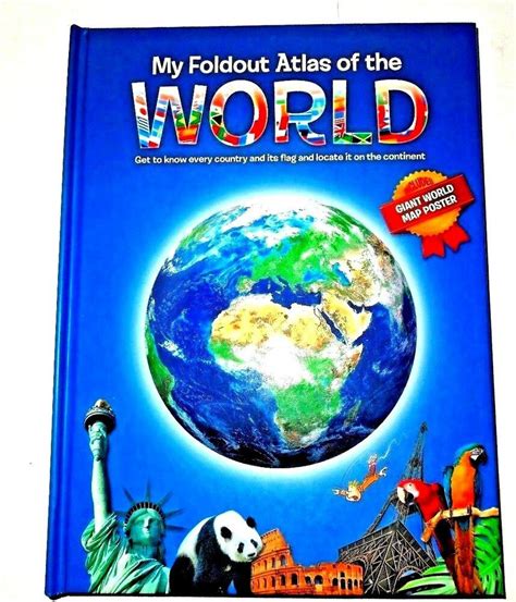 My Foldout Atlas Of The World Book Kids | World map poster, Every country flag, Giant world map