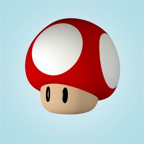 super mario mushroom 3d c4d