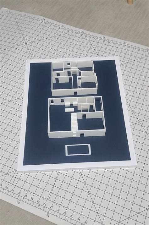 Custom 3D Printed Blueprint Floor Plan Wall Tabletop Decor - Etsy