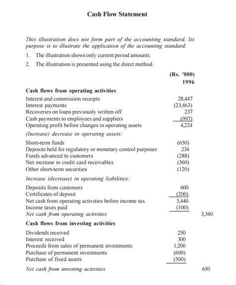 13+ Sample Cash Flow Statements | Sample Templates