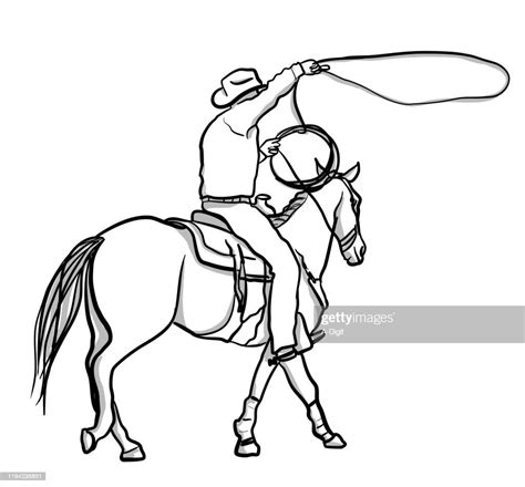 Cowboy With Lasso High-Res Vector Graphic - Getty Images