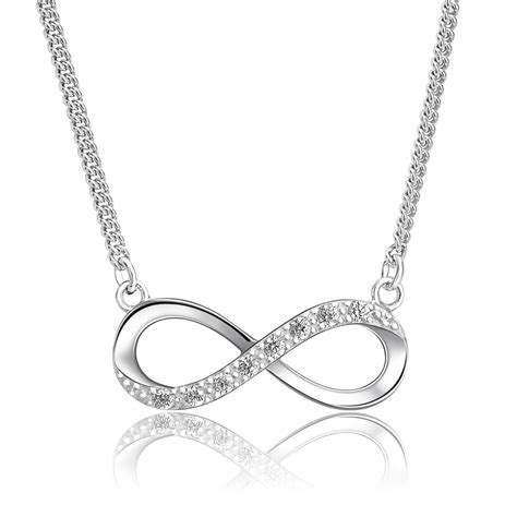 Buy ELEGANZIA Infinity Love Necklace for Women Mom Daughter Girls, 925 ...