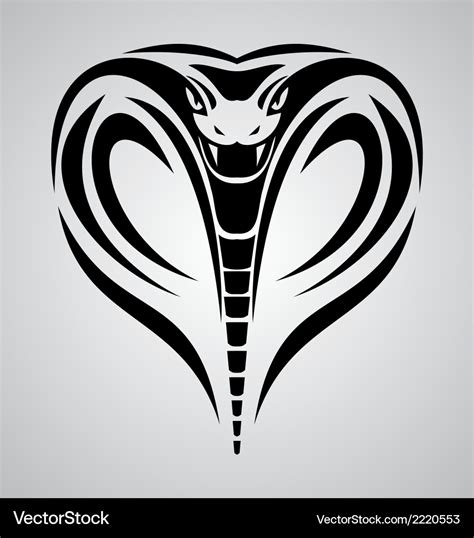 King cobra head tribal Royalty Free Vector Image