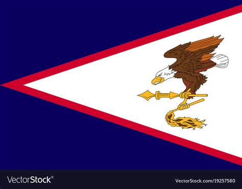 Flag american samoa islands flat style Royalty Free Vector