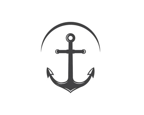 Anchor Icon Logo Template Vector Fishing Sea Anchor Rope Vector, Fishing, Sea, Anchor Rope PNG ...