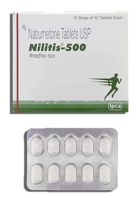 Buy Nabumetone (Nilitis) 500mg Tablet Online