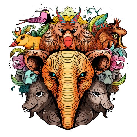 Printable Adult Strange Animals Coloring Page | Coloring Pages Mimi Panda