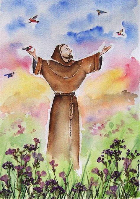 St Francis Of Assisi Painting by Regina Ammerman