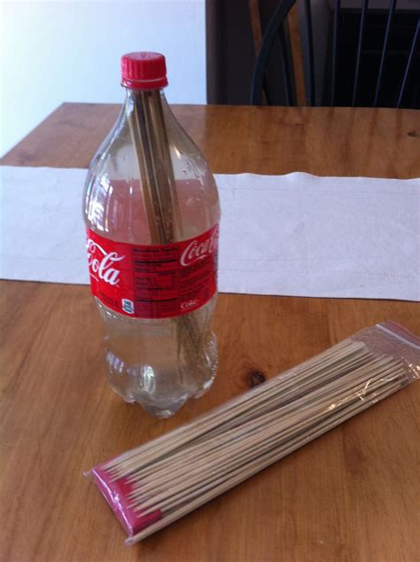 Empty 2 liter bottle is the perfect height to soak wooden skewers | Bottle, Water bottle ...