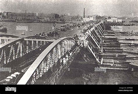 Old Pontoon Bridge Stock Photo - Alamy