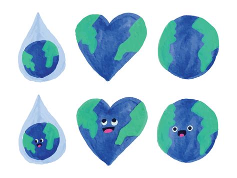 Collection Watercolor Illustration of Planet Earth 6183192 Vector Art at Vecteezy