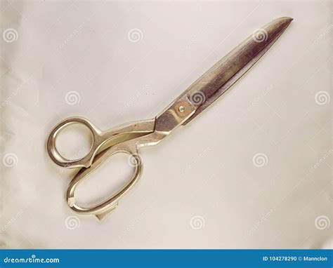 Large tailoring scissors stock photo. Image of sewing - 104278290