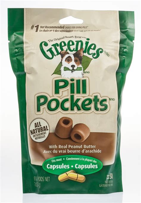 Greenies Pill Pockets, Peanut Butter, for Capsules, 30 ct, 7.9 oz ...