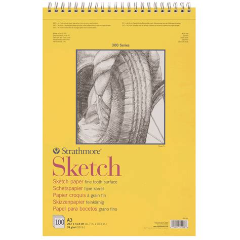 Strathmore Series 300 Sketch Pad 100 Sheets - Sizes Listed - Art Supplies from Crafty Arts UK