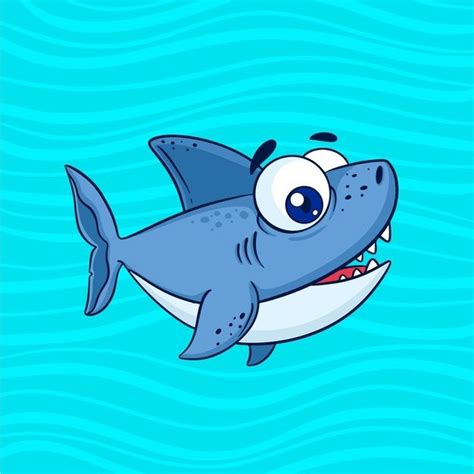 Baby Shark In Cartoon Style In Flat Design | Cartoon styles, Shark illustration, Cartoons vector