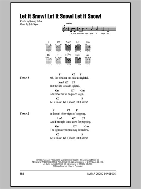 Let It Snow! Let It Snow! Let It Snow! by Sammy Cahn - Guitar Chords/Lyrics - Guitar Instructor