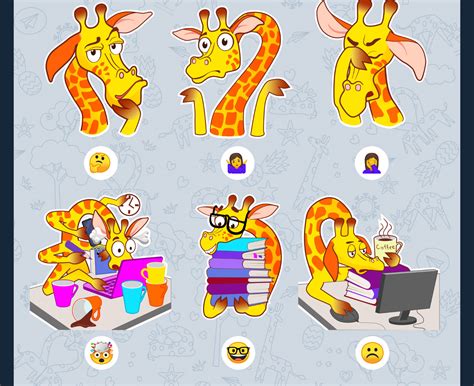 Giraffe Stickerpack for Telegram :: Behance